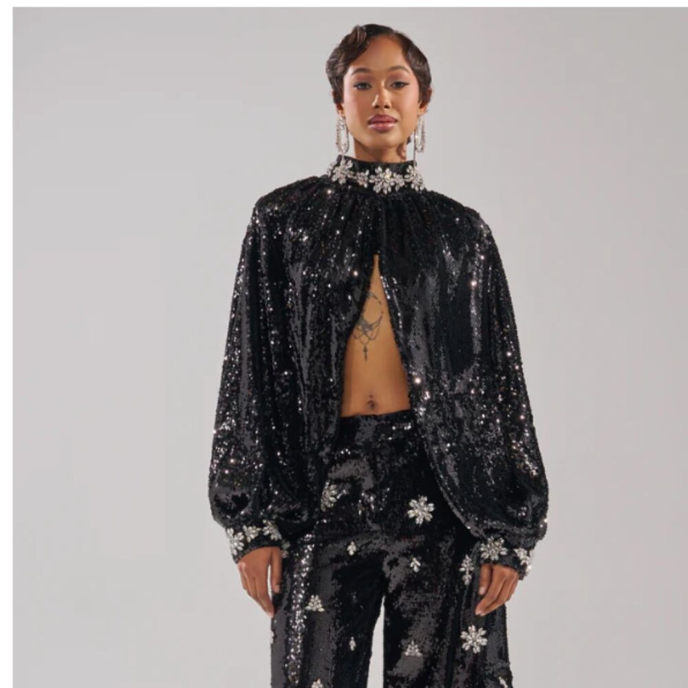 DAZZLING HOLIDAY SEQUIN TOP - L/XL